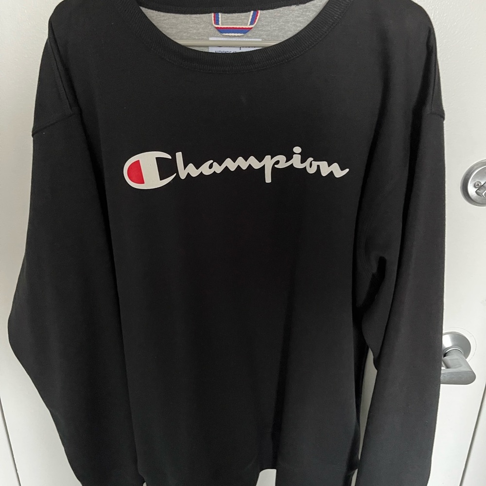 Black Champion Crewneck